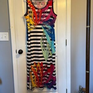 Kate & Mallory striped abstract maxi dress
